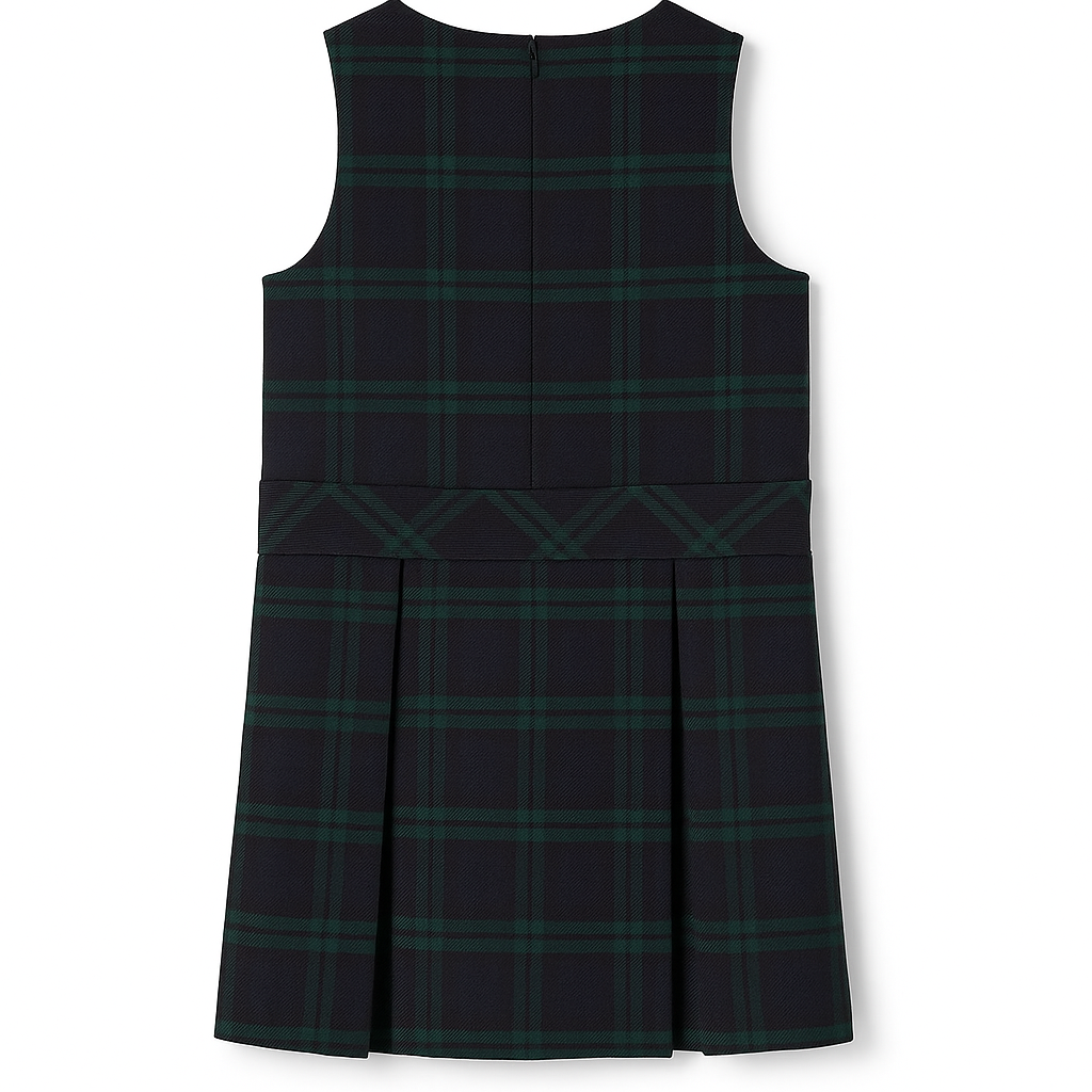 Drop‑Waist Plaid Jumper