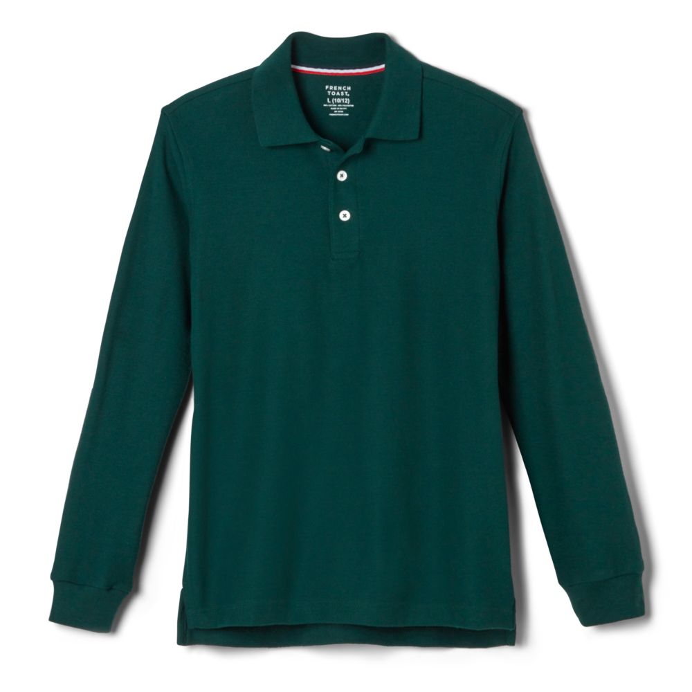 Long Sleeve Polo Shirt with Optional Embroidered logo