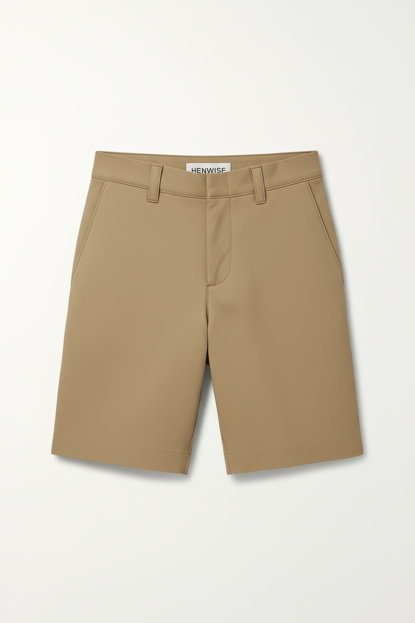 Boys Flat‑Front Twill Shorts