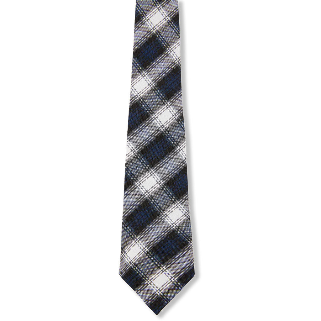 Navy/White Plaid Neck Tie