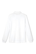 White Long Sleeve Polo with Logo