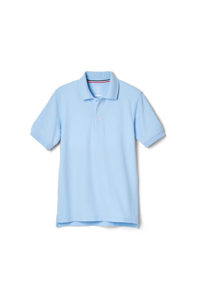 Light Blue Short Sleeve Polo with Logo