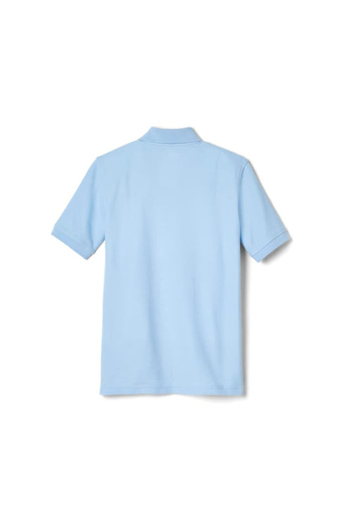 Blue Short Sleeve Polo with Logo