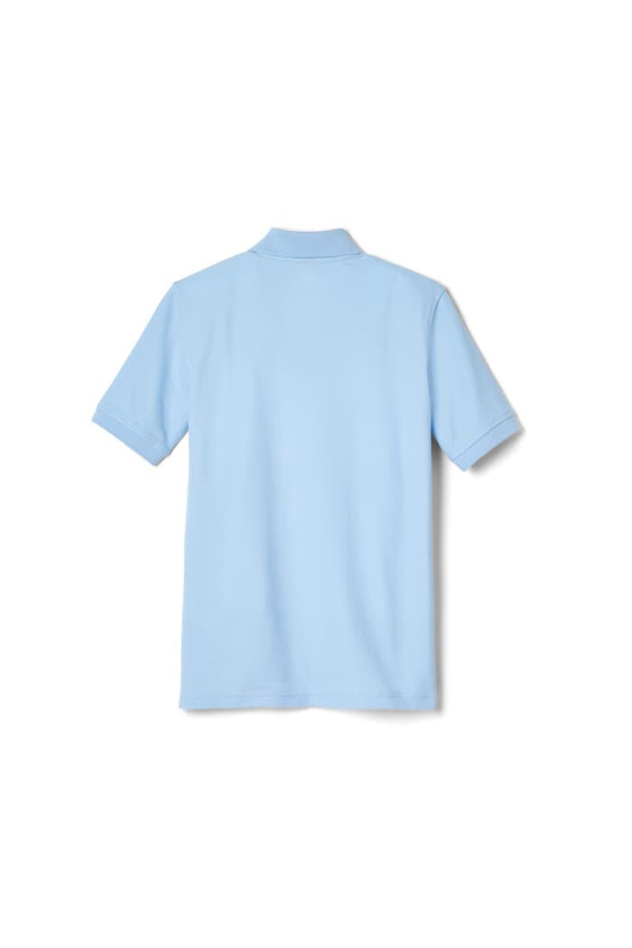 Light Blue Short Sleeve Polo with Logo