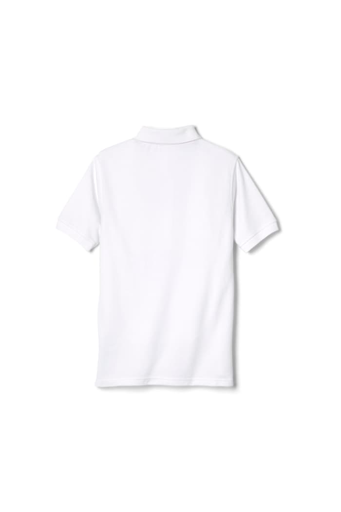 White Short Sleeve Polo with Logo