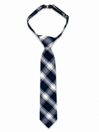 Navy/White Plaid Neck Tie