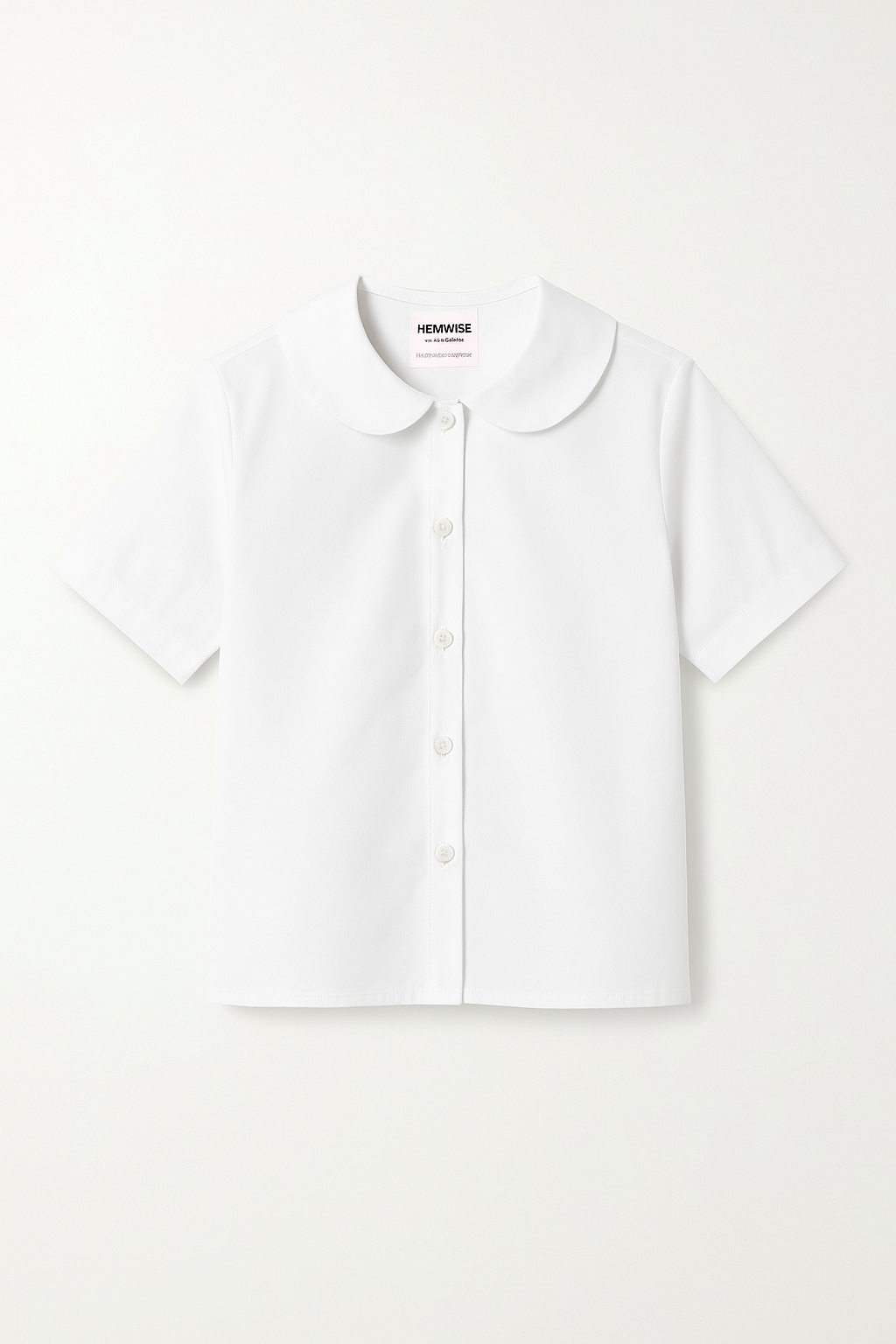 Short Sleeve Peter Pan Collar Blouse
