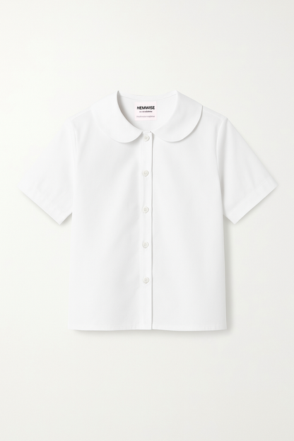 Short Sleeve Peter Pan Collar Blouse