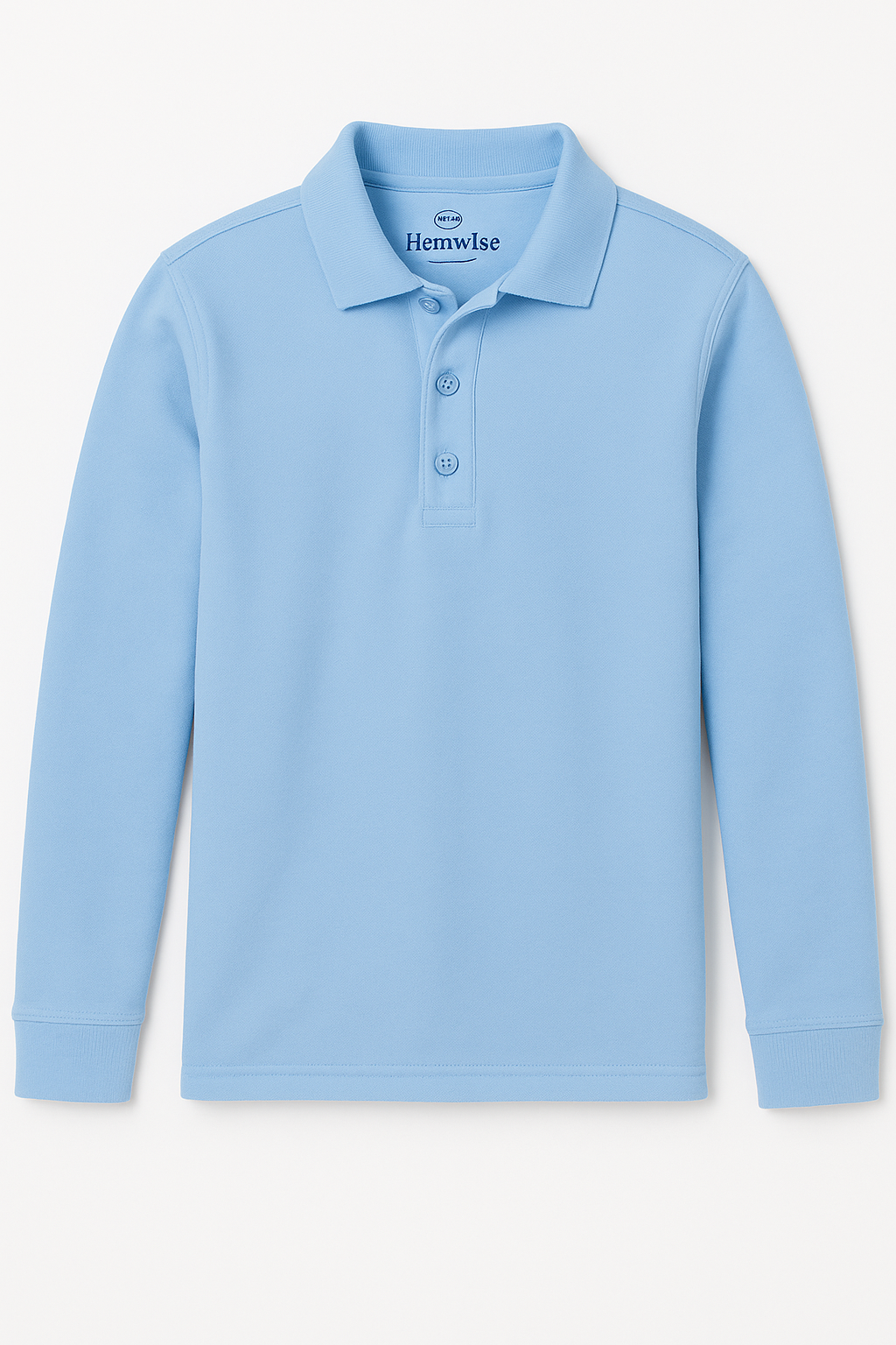 Long Sleeve Polo Shirt with Optional Embroidered logo