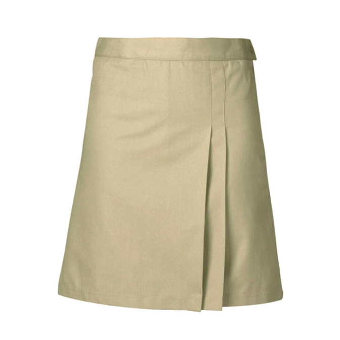 2‑Pleat Khaki Skort