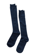 Navy Cable Knee-Hi Socks, 2-Pack