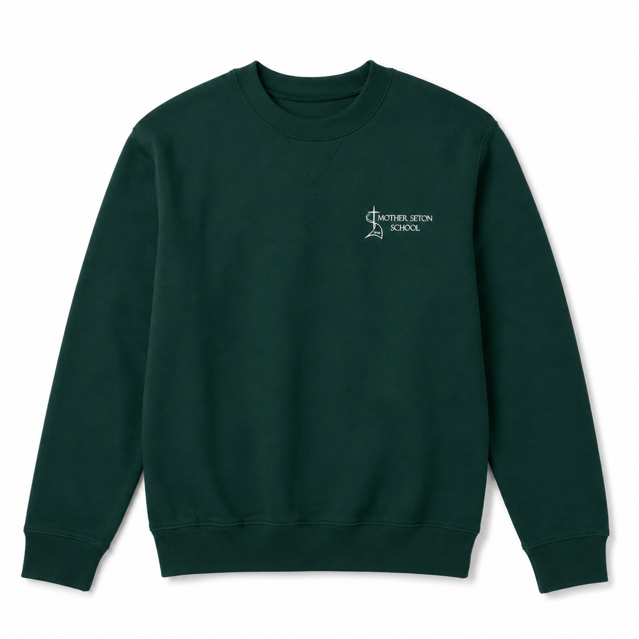 Green Crewneck Sweatshirt with Logo