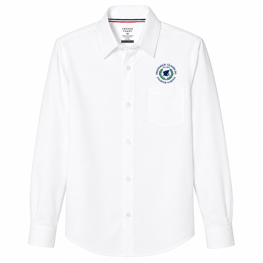 Long Sleeve Oxford Shirt with Logo