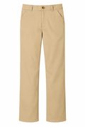 Khaki Pull-On Straight Fit Stretch Twill Pant