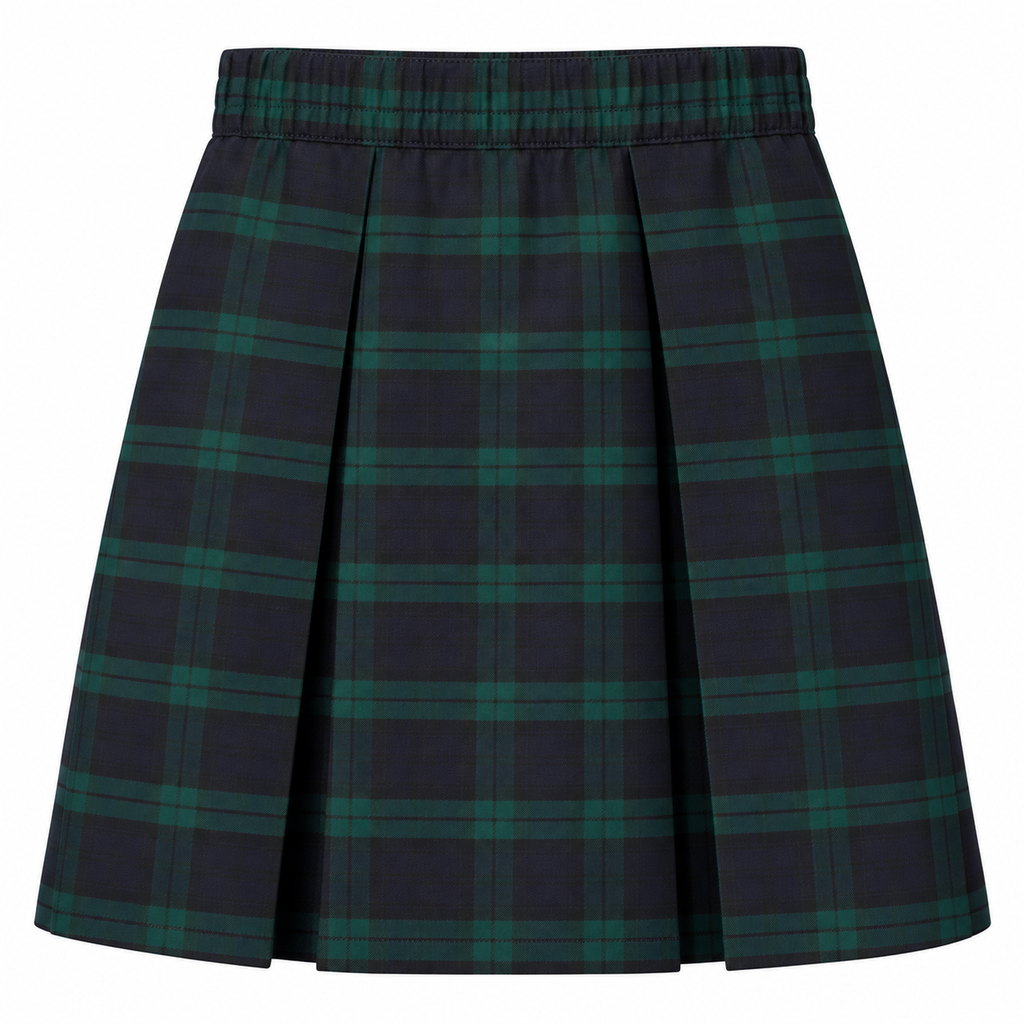 Pleated Skirt with Elastic Waist