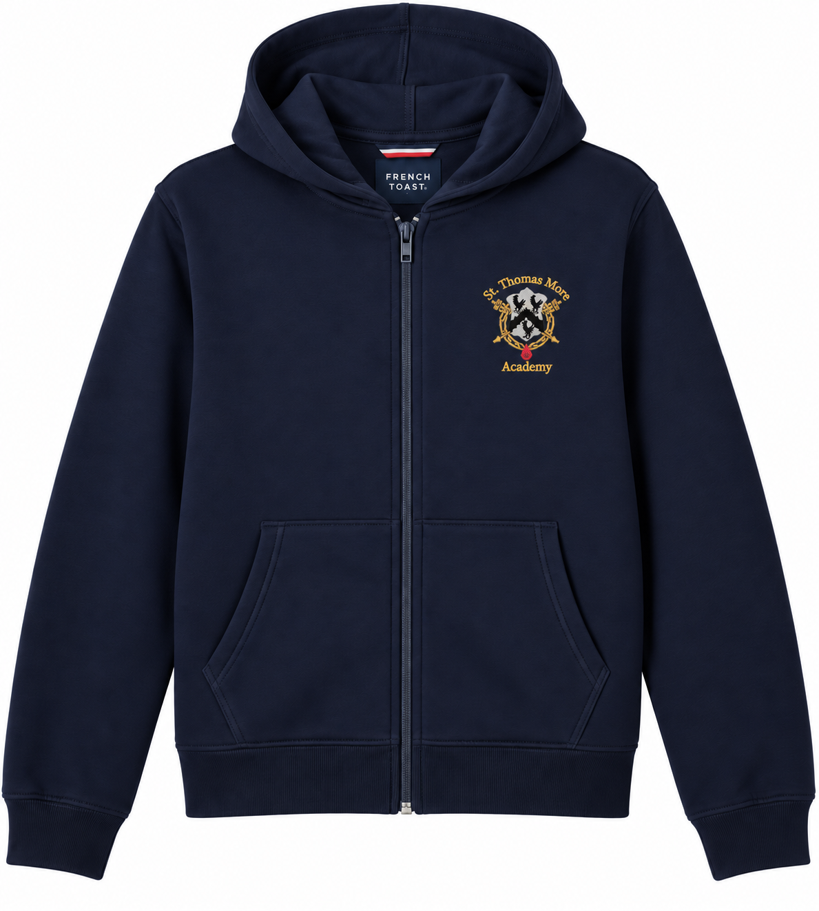 Navy Full Zip Fleece Hoodie