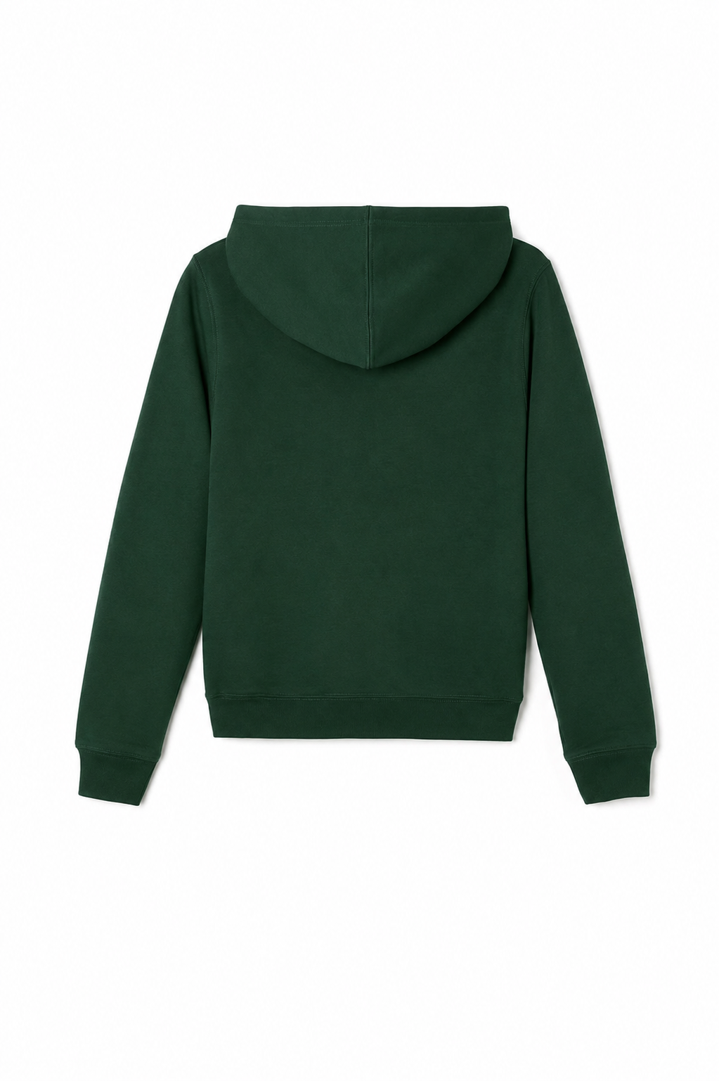 Green Zip Fleece Hoodie with Logo