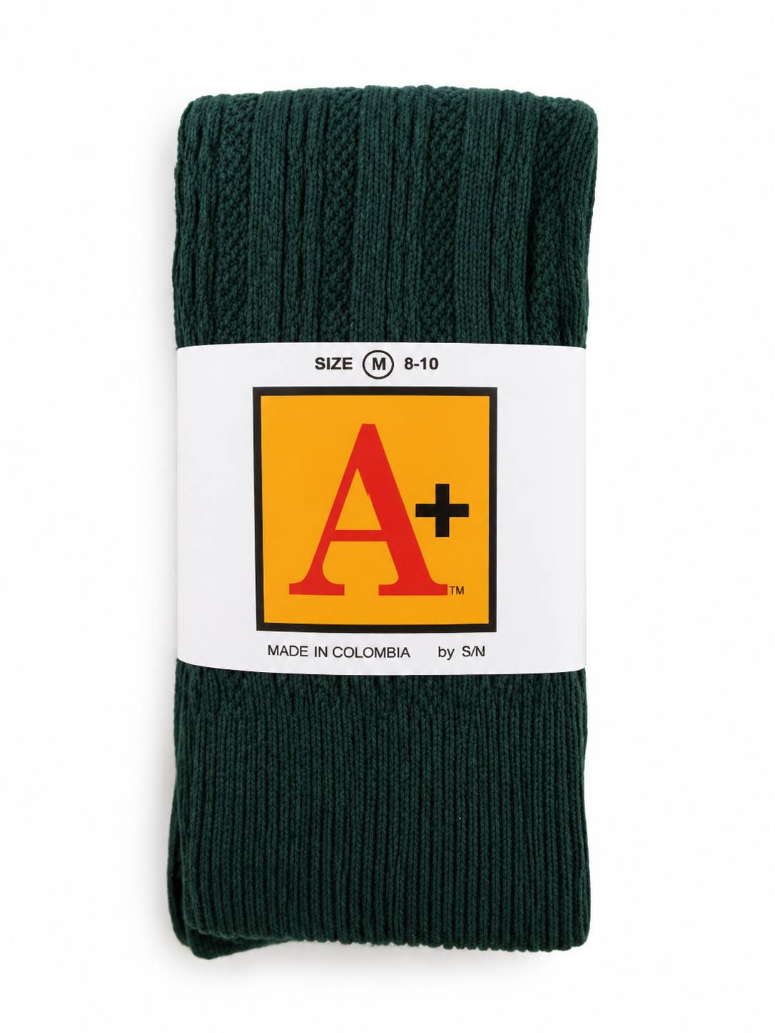 Green Cable Knee-Hi Socks