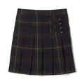 Girls Plaid Adjustable Waist Pleated-Front Two-tab Scooter