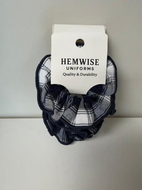 Navy & White Hair Scrunchie (3-pack)
