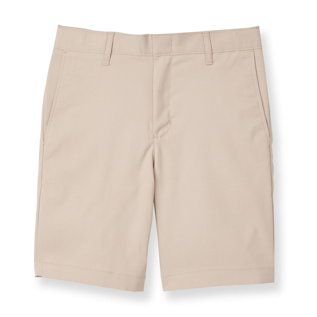 Khaki Flat Front Twill Short