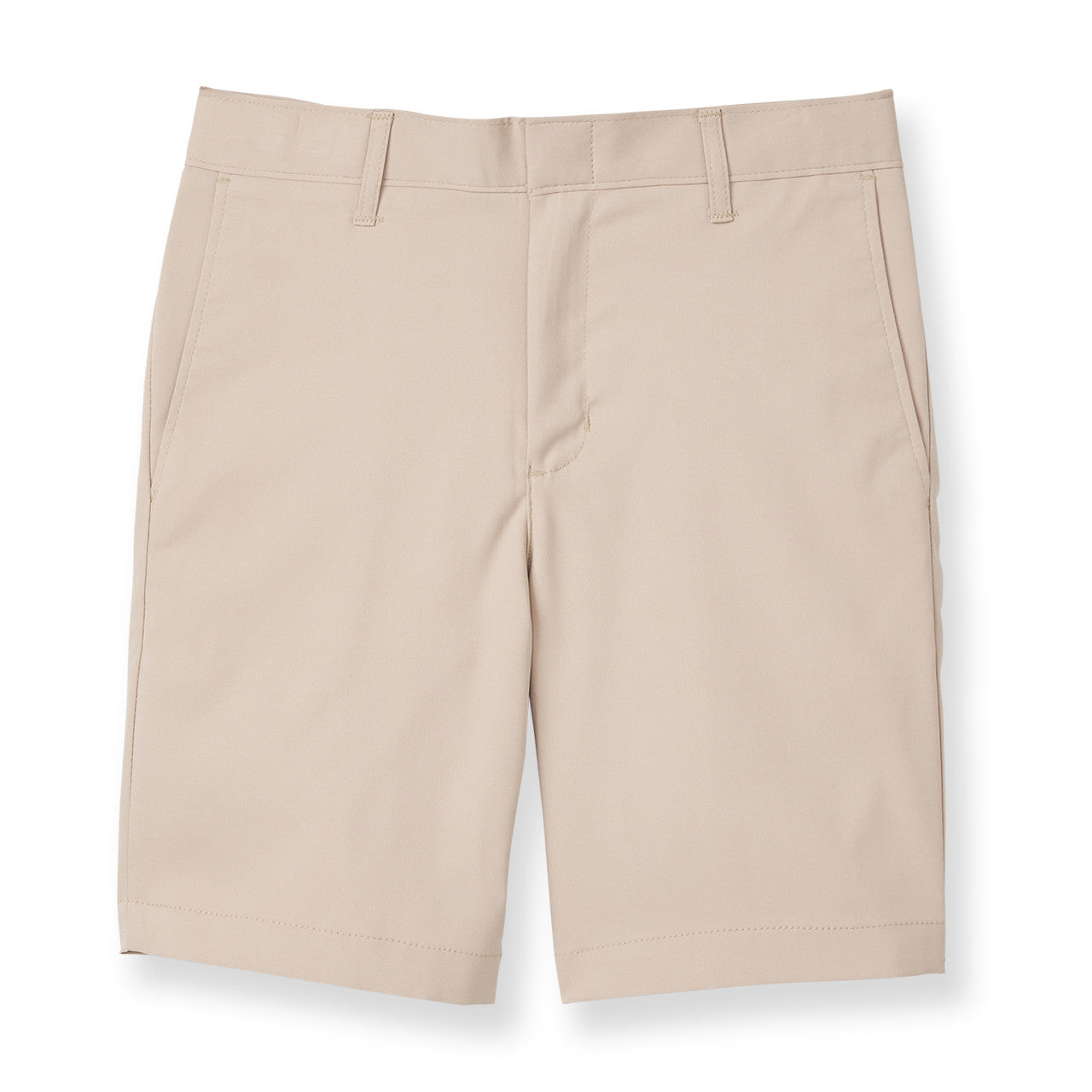 Khaki Flat Front Stretch Twill Short