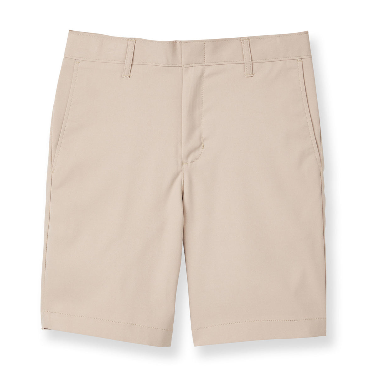 Khaki Flat Front Twill Short