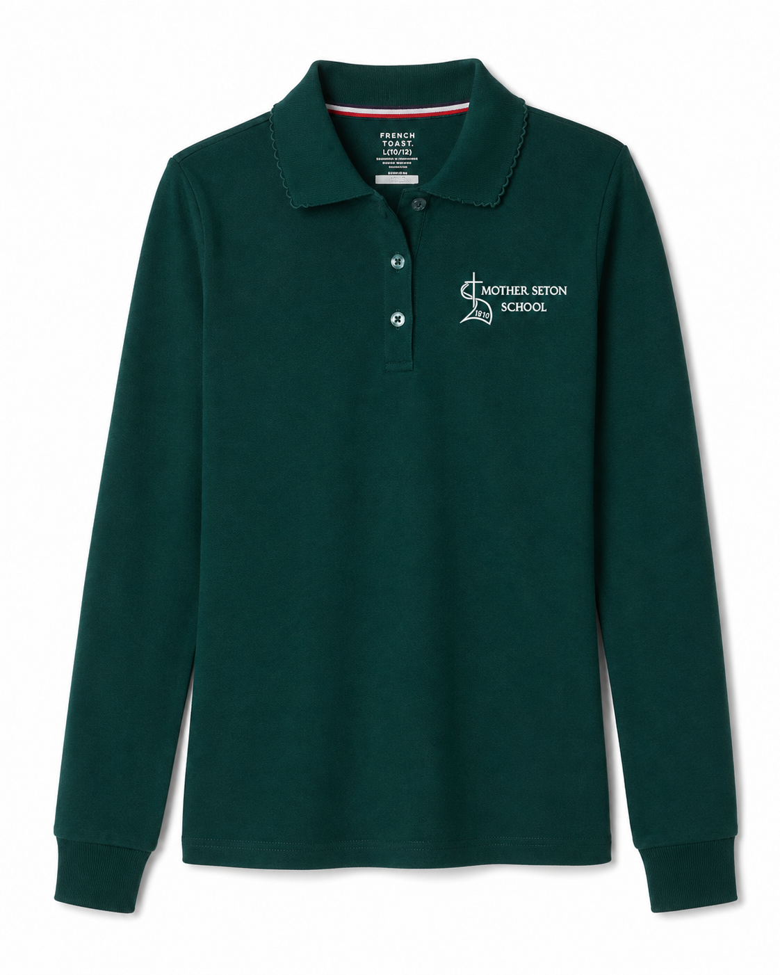 Green Long Sleeve Interlock Polo