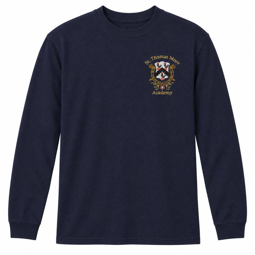 Navy Long Sleeve P.E.T-Shirt_STMA