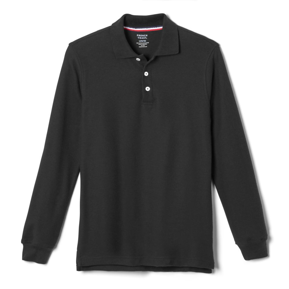 Long Sleeve Polo Shirt with Optional Embroidered logo
