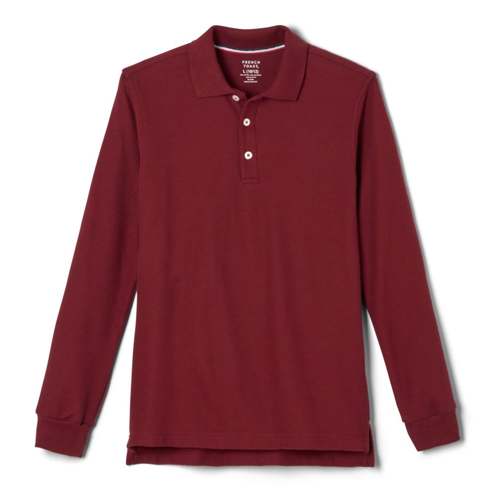 Long Sleeve Polo Shirt with Optional Embroidered logo