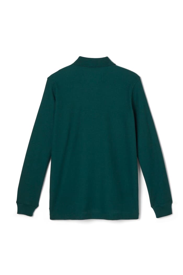 Green Long Sleeve Polo with Logo