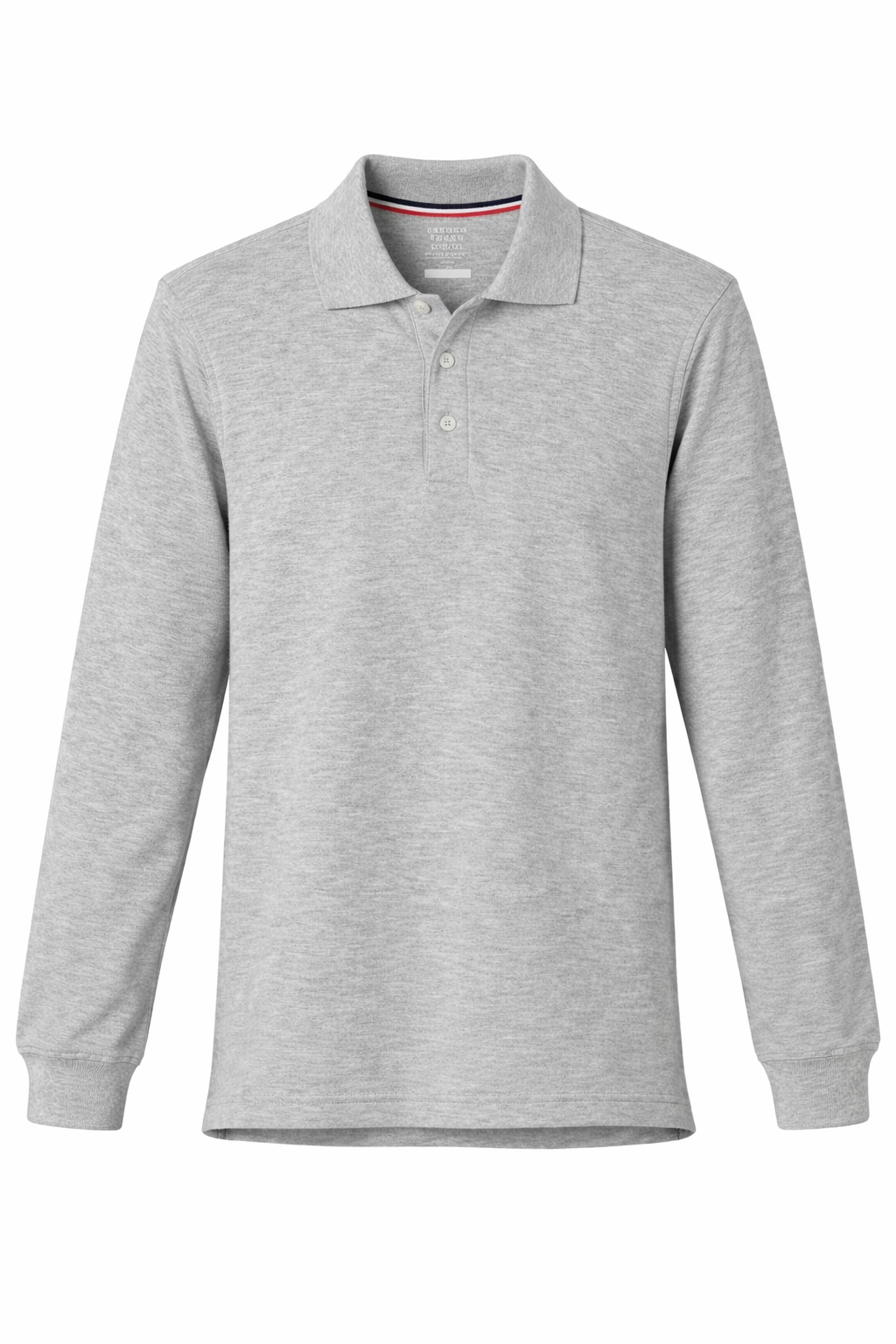 Long Sleeve Gray Polo Shirt (Blank/No Logo)