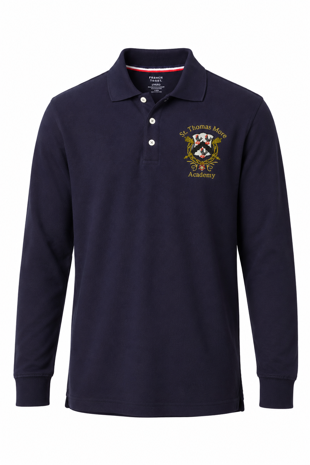 Navy Long Sleeve Polo with Logo