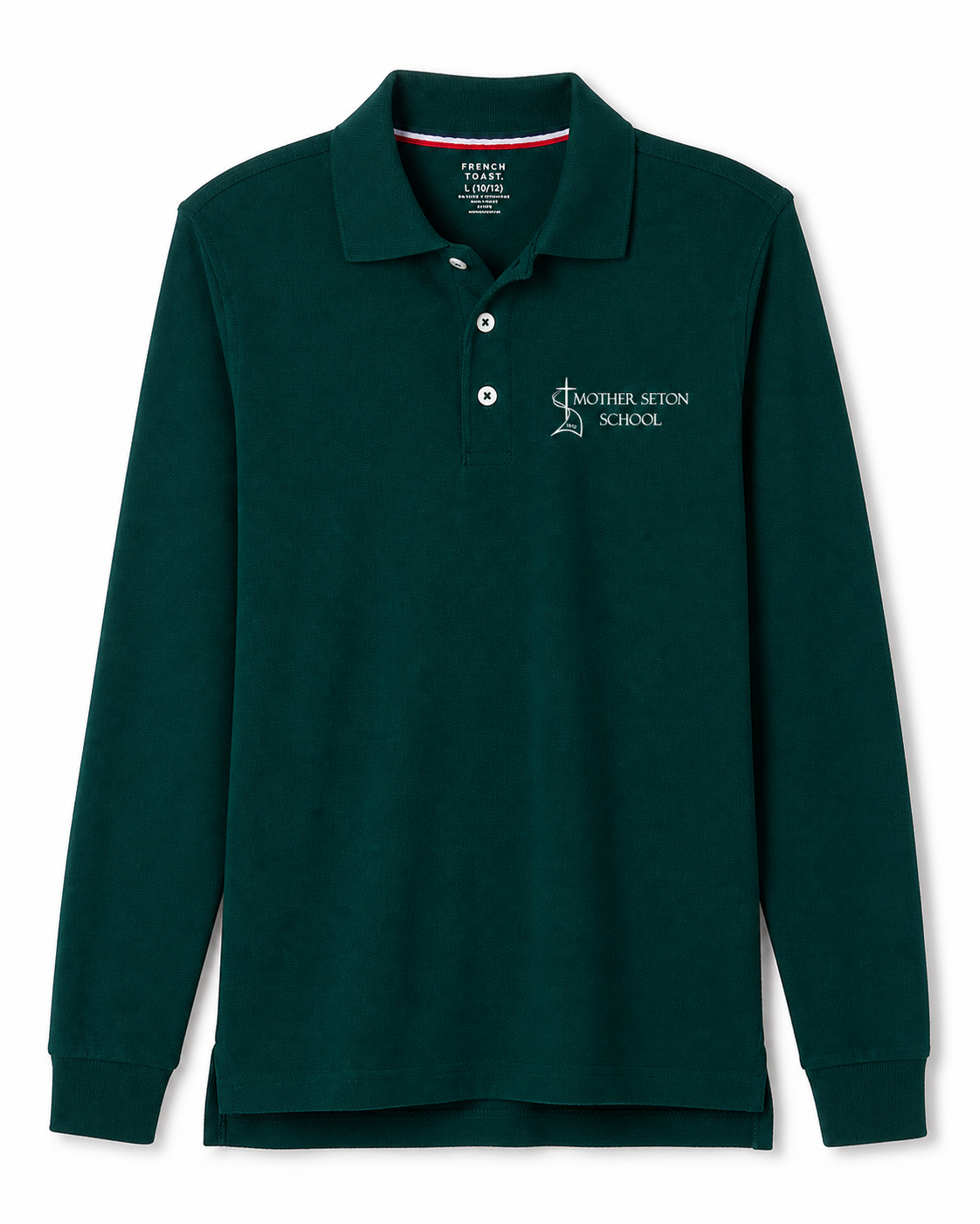 Green Long Sleeve Polo with Logo
