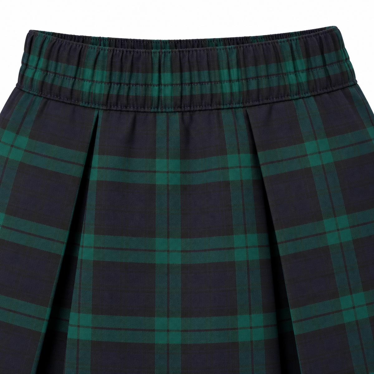 Pleated Skirt with Elastic Waist