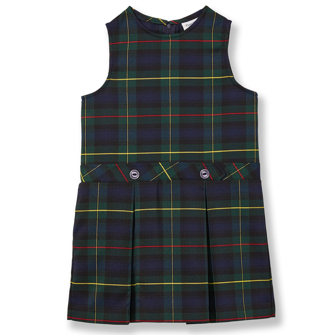 Drop‑Waist Plaid Jumper