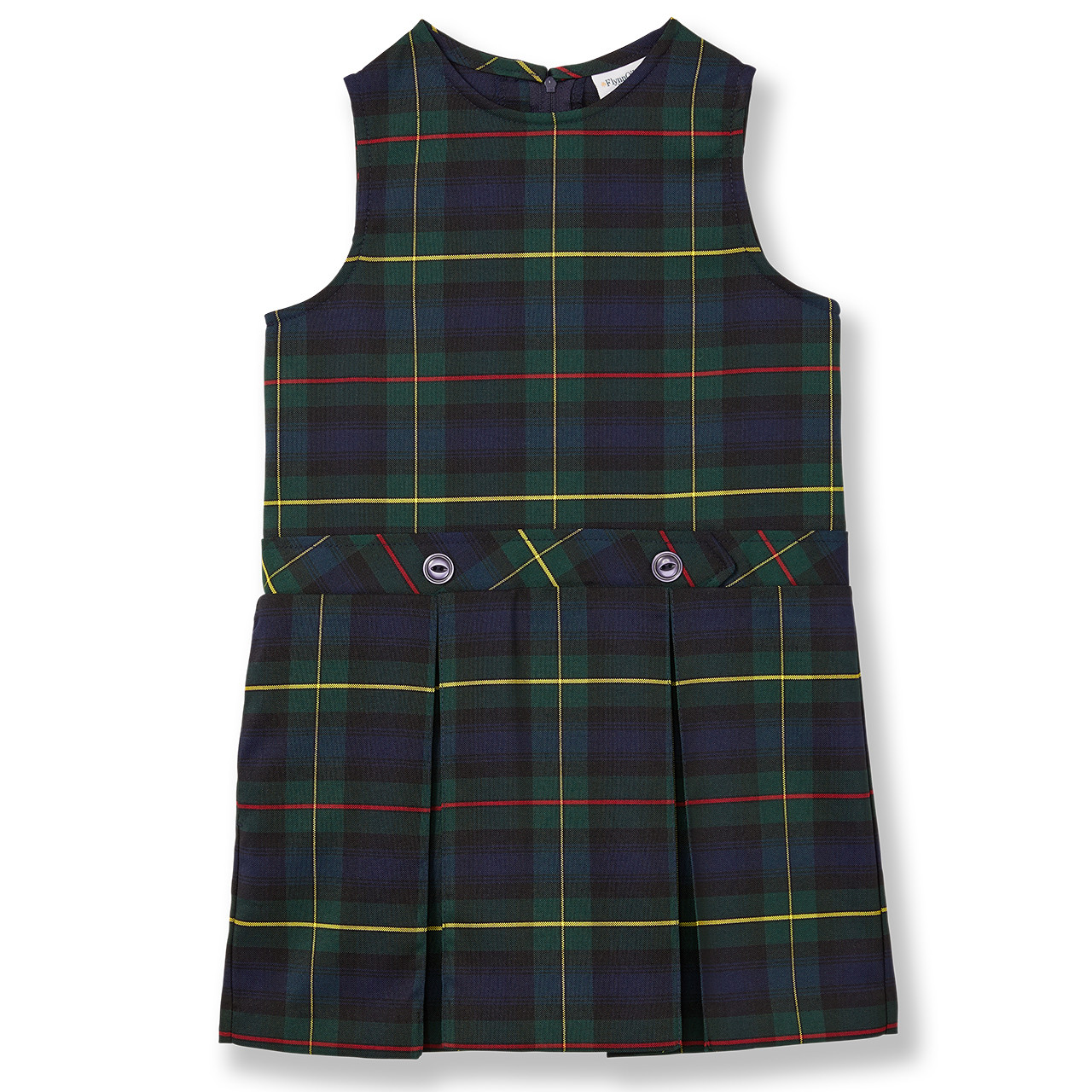 Drop‑Waist Plaid Jumper