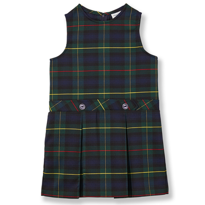 Drop‑Waist Plaid Jumper