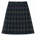 Green Plaid Pleated Skirt