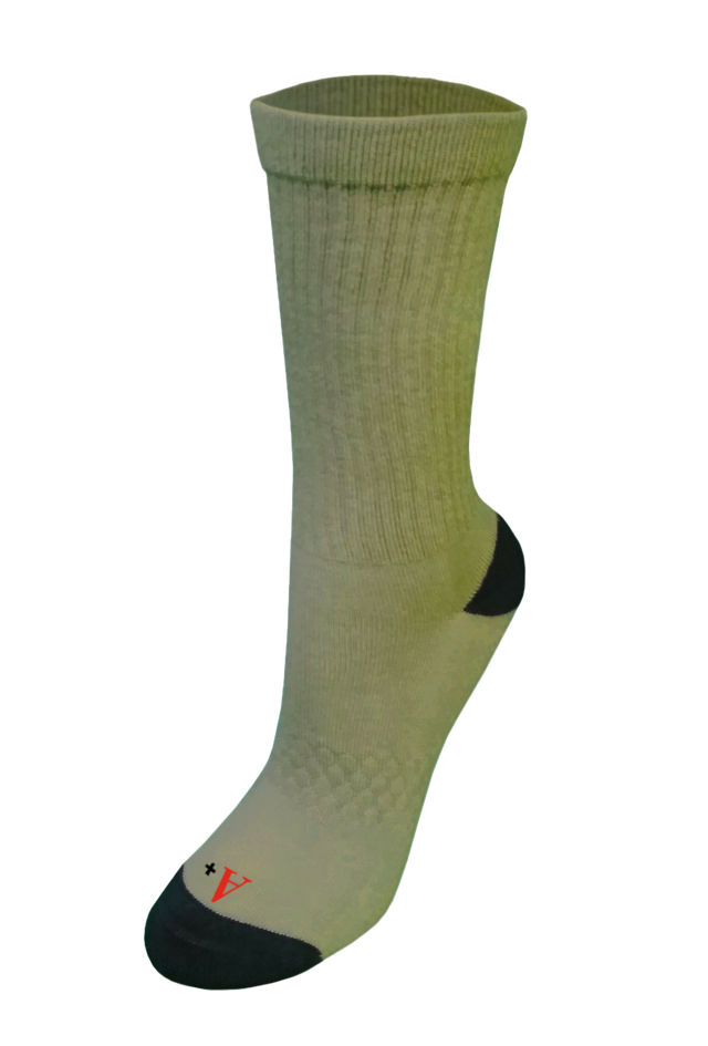 Khaki Crew Socks (3pk)