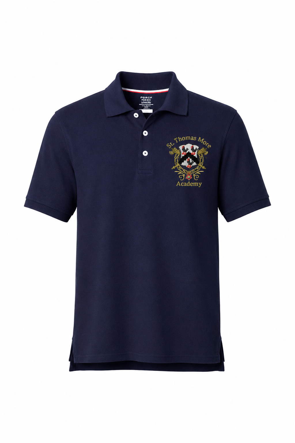 Navy Short Sleeve Polo with Logo