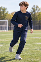 Navy Long Sleeve P.E.T-Shirt_STMA