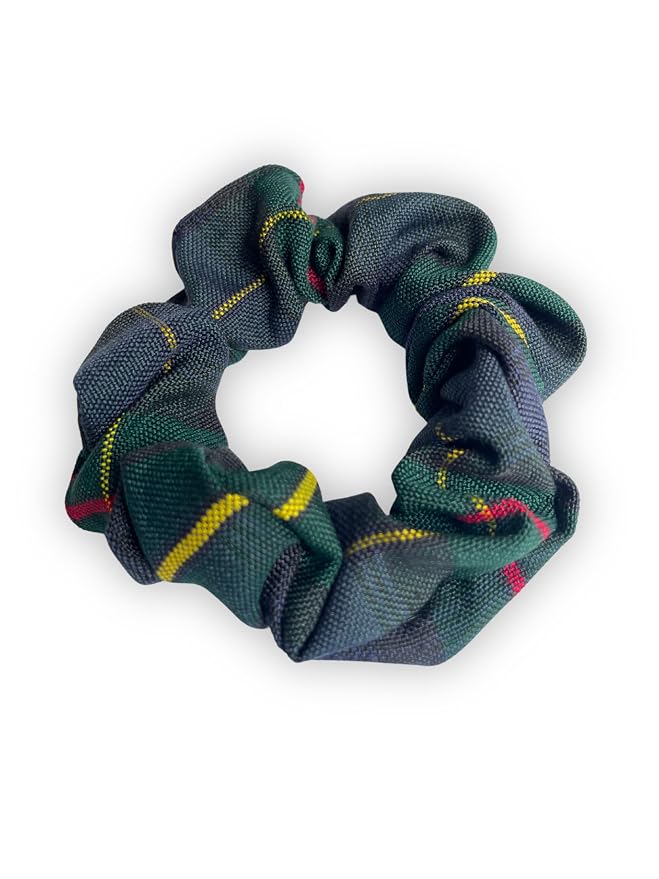 Green Plaid Scrunchie (3pk)