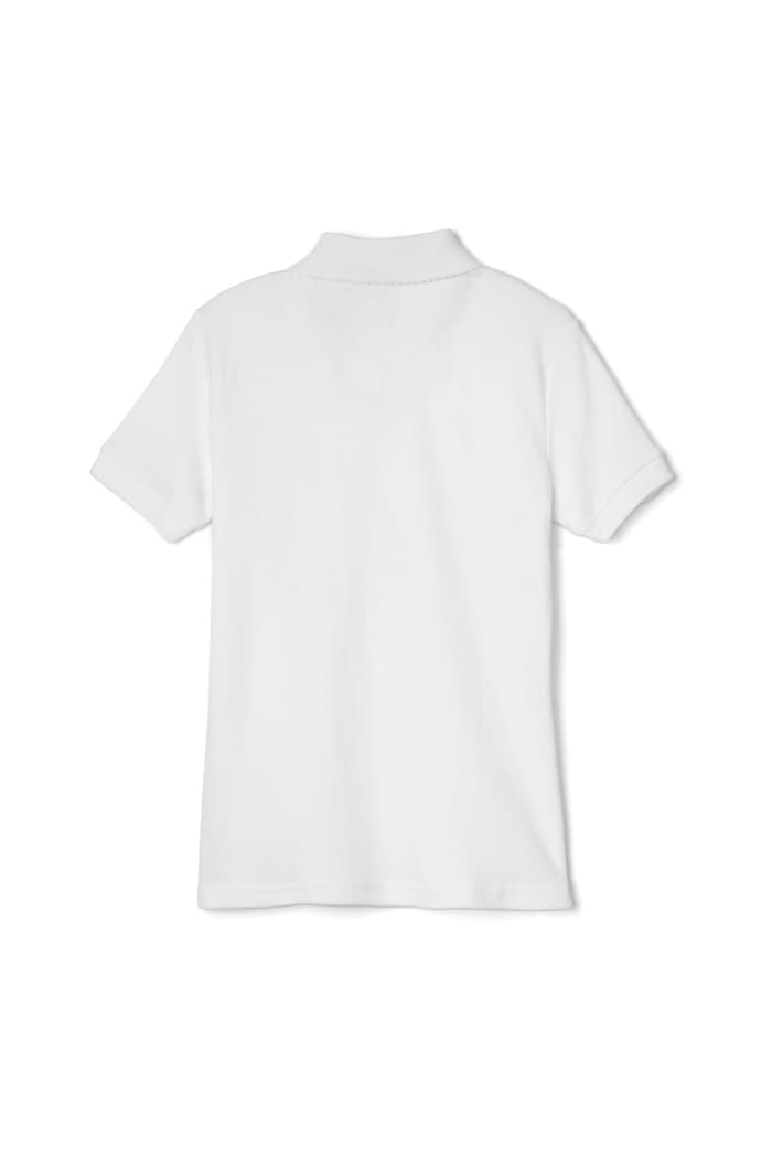 White Short Sleeve Interlock Polo