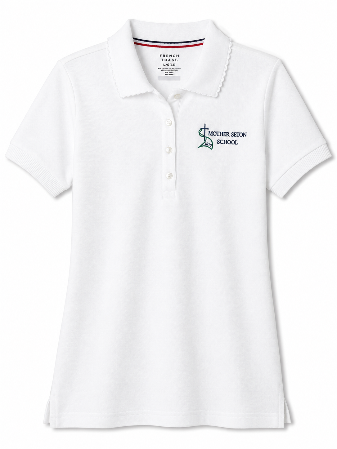 White Short Sleeve Interlock Polo