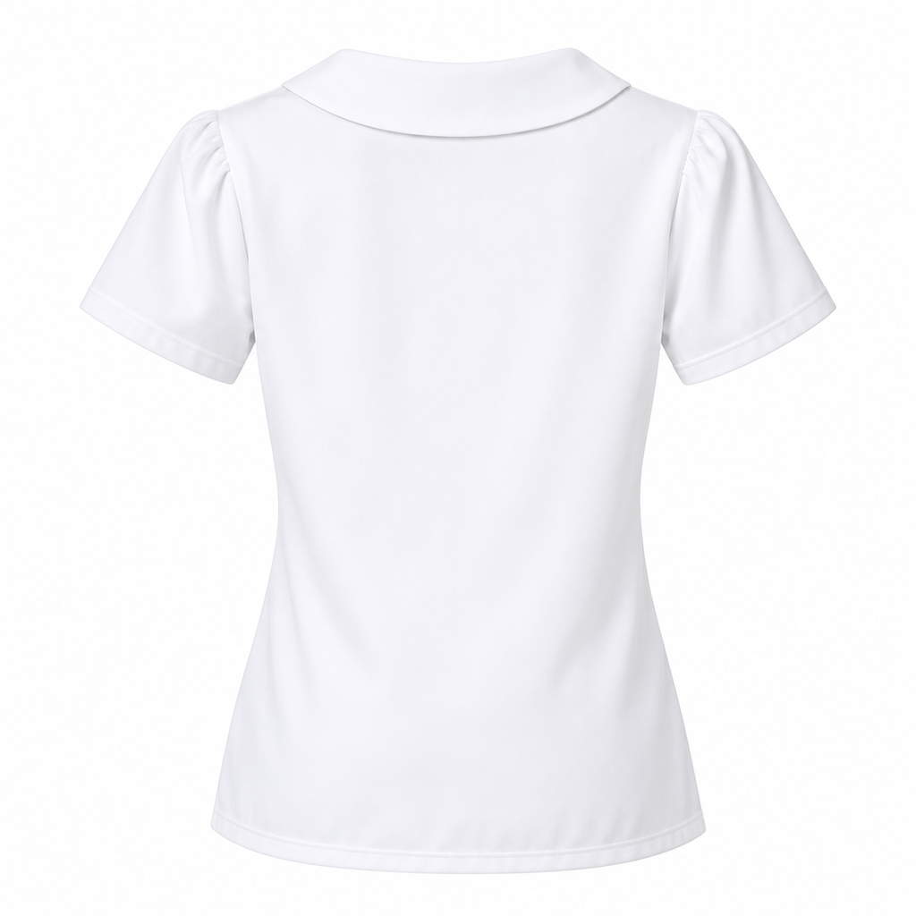 Short Sleeve Peter Pan Collar Blouse