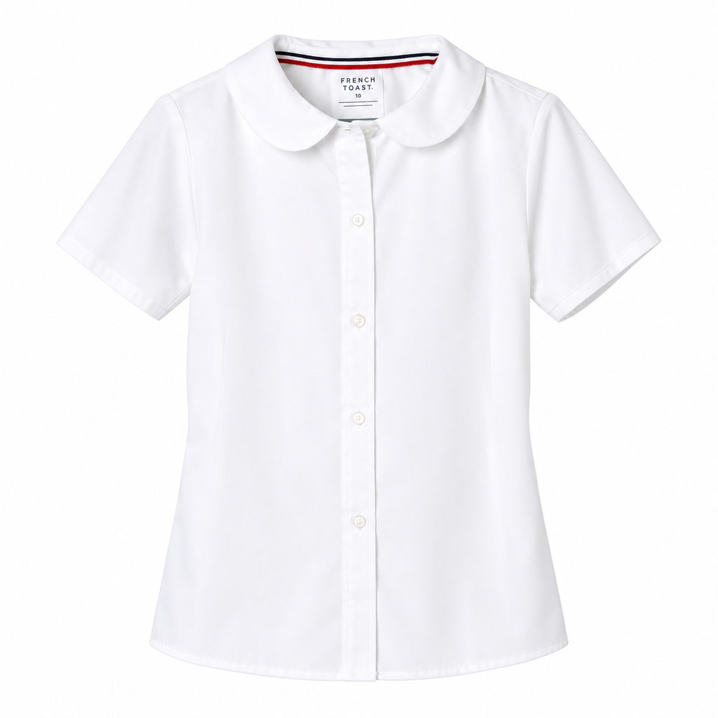 Short Sleeve Peter Pan Collar Blouse