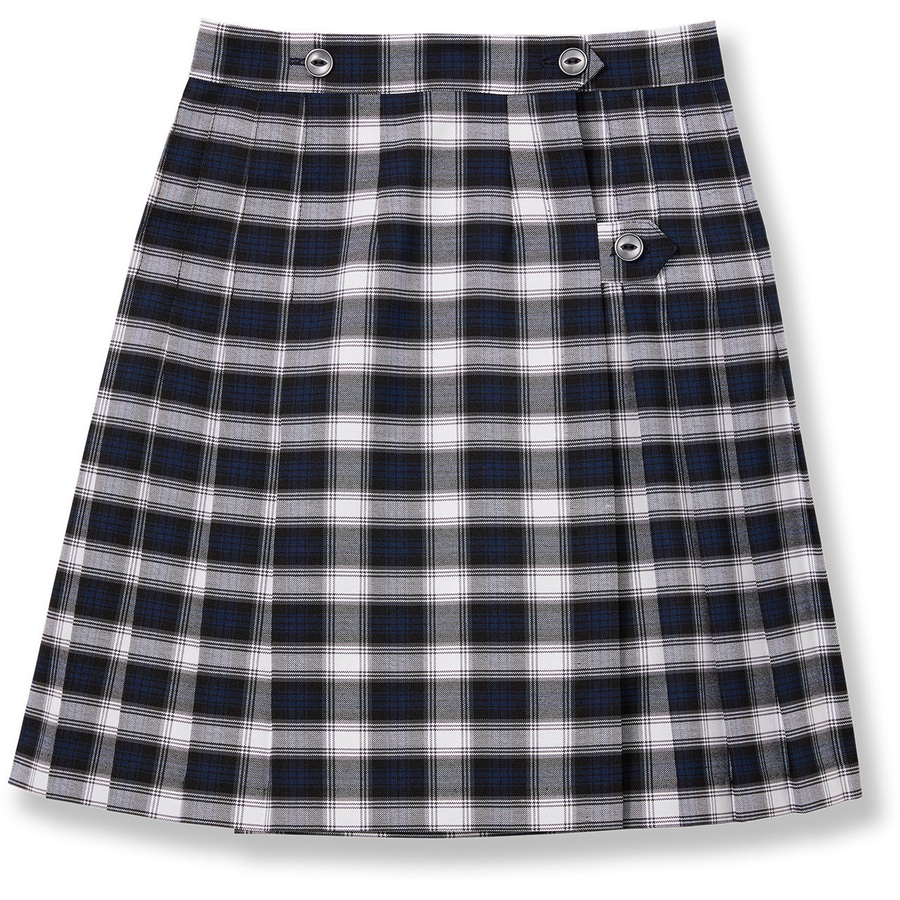 White and Navy Plaid Kilt
