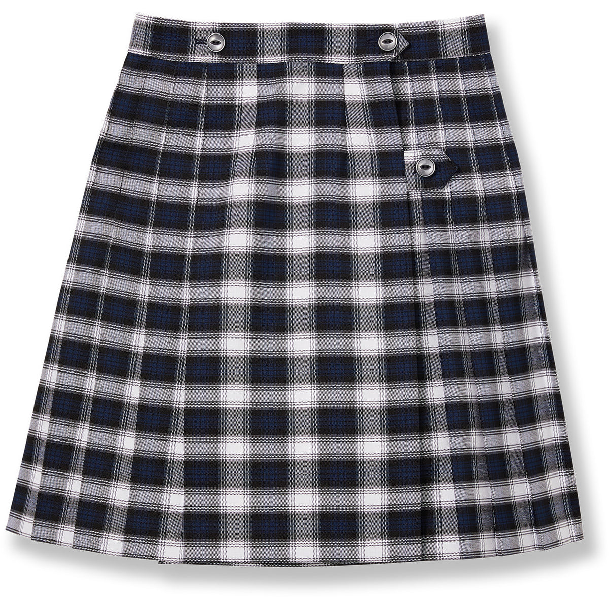 White and Navy Plaid Kilt